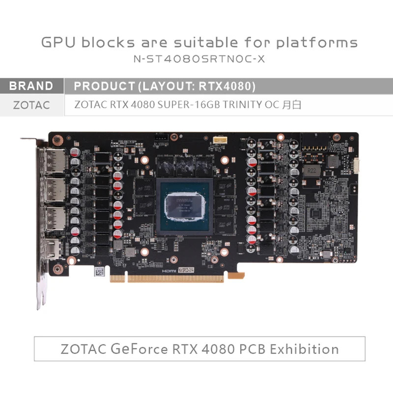 Bykski N-ST4080SRTNOC-X bloc G - Rtx 4080 Water Cooling Block avis et prix